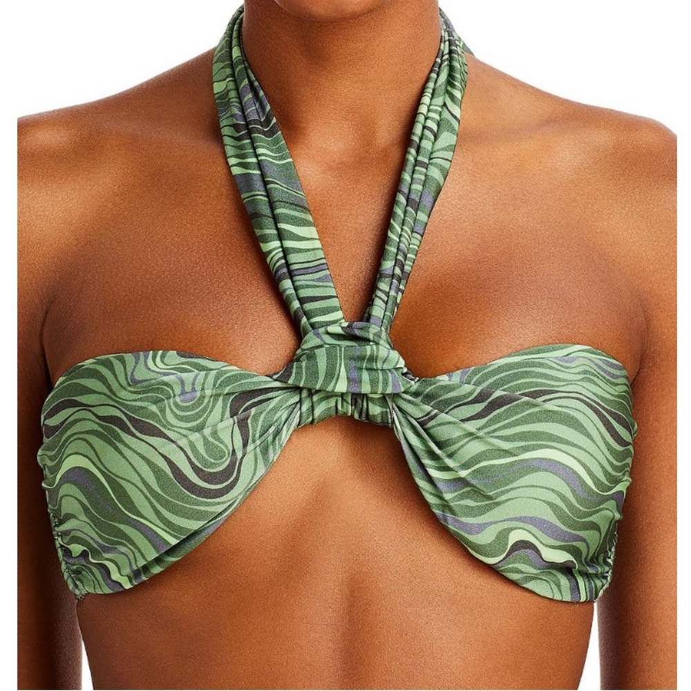 Cult Gaia Women's Swimsuit Manon All-over Printed Bikini set Green Small S